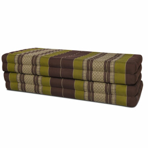Thai Matte Liege Klappmatratze mit Blütenmuster 200cm x 105-110cm