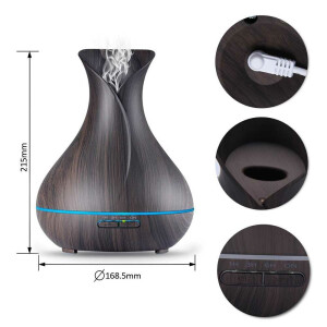 Aroma Diffuser 400ml - Ultraschall Öl Diffuser für Raumduft | Befeuchtung Dunkel