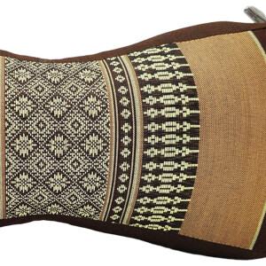Thai pillow bone as neck pillow leg rest made of Thai kapok Beige-Brown