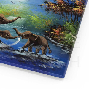 Thailändische Kunst Elefanten in Naturlandschaft Thailand - No. 3