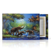 Thailändische Kunst Elefanten in Naturlandschaft Thailand - No. 3