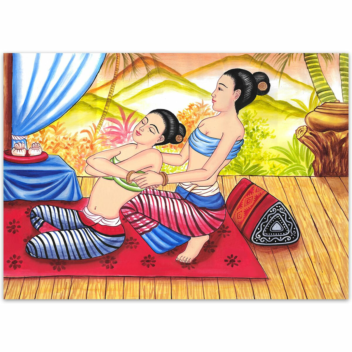 Thai Kunst Bild Traditionelle Thaimassage Siam - No. 11