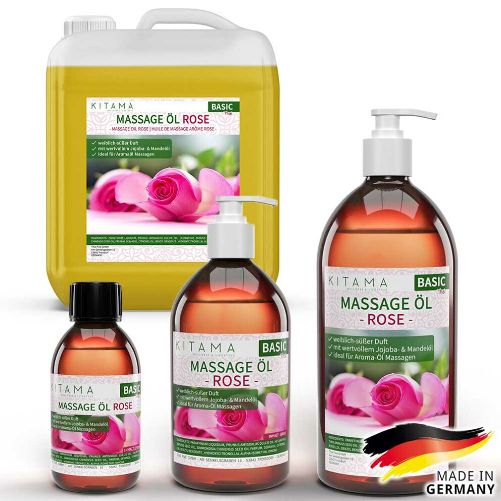 Olio da massaggio aroma Rosa