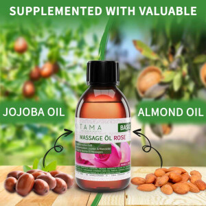 Olio da massaggio aroma Rosa