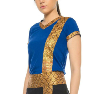 Thai massage T-shirt unisex (men & women) with traditional pattern, Regular Fit