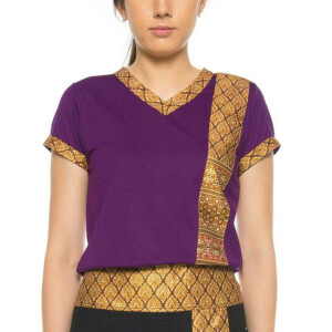 Thai massage T-shirt unisex (men & women) with traditional pattern, Regular Fit