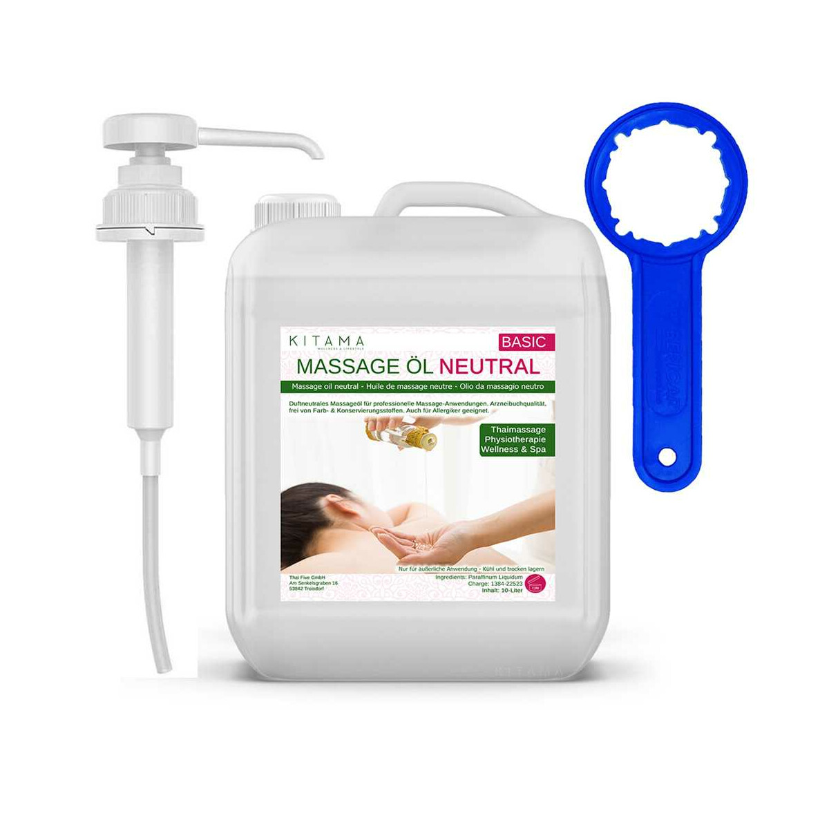 Promo: 10L olio da massaggio neutro + pompa per bombole e...