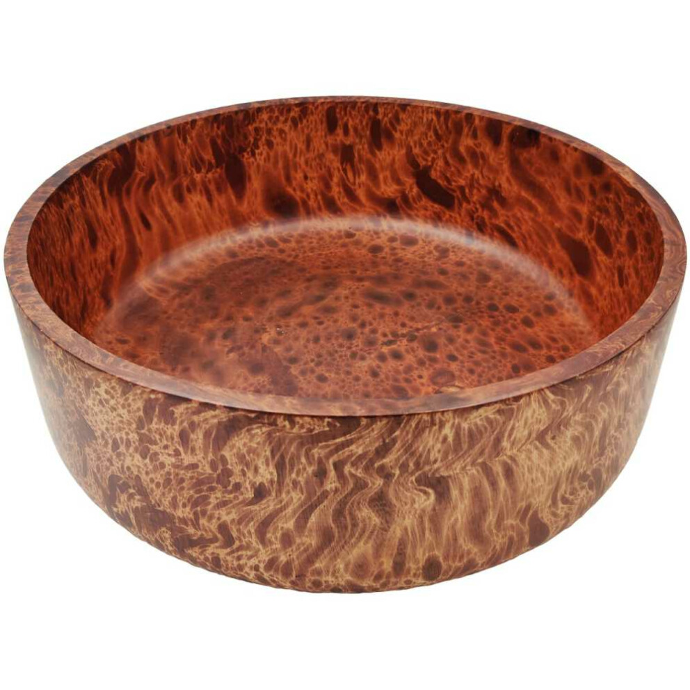 Pediluvio in legno di mango rosso-marrone Ø 38,5 cm, altezza 10,5 cm