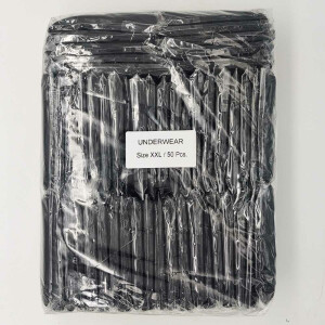 50 pcs. Nylon & spandex disposable pants, elastic - Colour: Black