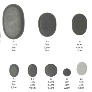Hot Stone Set - 50 volcano stones
