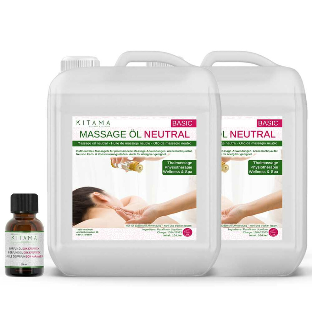 #2 DEAL: 2 x 10L di olio per massaggi neutro + 100ml di olio di profumo a scelta