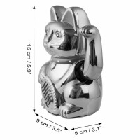 Winke-Katze Glücks-Katze 15cm hoch Gold